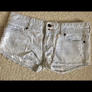 Abercrombie faded jean shorts.